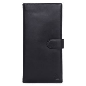 kara black unisex genuine leather passport holder