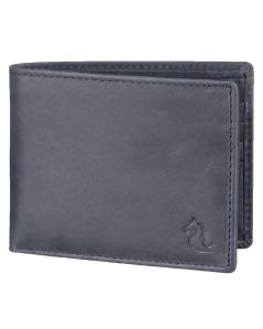 kara men 8 card slots blue genuine leather wallet