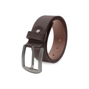 kara men classic pin buckle formal brown leather belt