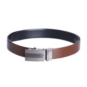 KARA Formal Reversible Autolock Men's Belt - Dual Color Tan and Black Casual Leather Belt For Men