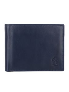 KARA Navy Genuine Wallet for Men - Classic Bifold Men's Wallet with Coin Pocket and Card Holder