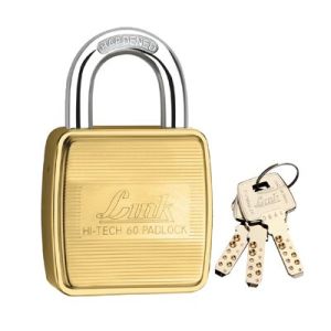 Link Hi-Tech Brass Square 60mm Pad Lock