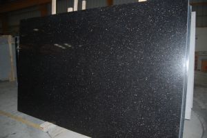 Low Commercial Black Galaxy Granite Slab