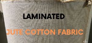 Natural Laminated Jute Cotton Blend Fabric