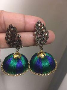 silk thread earring
