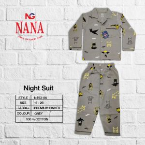 kids nightsuits full sleeves, size (1 to 6yrs)