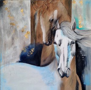 Horse canvas painting