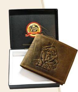 E-309 Mens Cow Hunter Leather Wallet