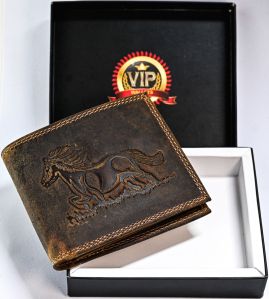 E-304 Mens Cow Hunter Leather Wallet