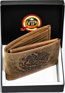 E-306 Mens Cow Hunter Leather Wallet