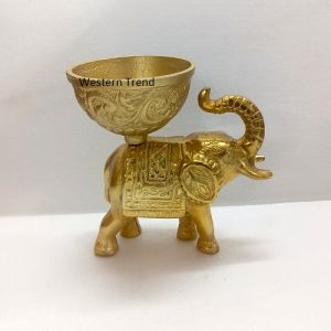 Metal Elephant With Dry fruit Bowl
