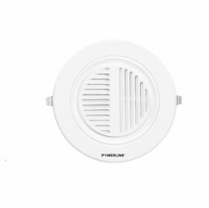 Powerlink 4 Inch 10 Watt Wired-in Flush Mount Ceiling Speaker Plastic Grill for Bathroom, Kitchen, H