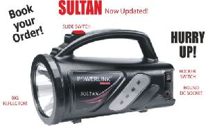 Powerlink Sultan PRO 4500mAH Rechargeable Led Torch Cum Emergency Sidelight Powered by SMF Battery