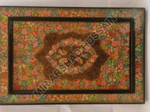 Multicolor Flower Printed Wooden Wall Painting