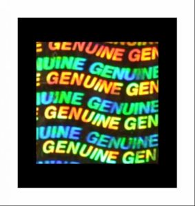 genuine 15mm x 30mm rectangle hologram stickers