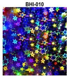 Silver Printed Stars Holographic Film
