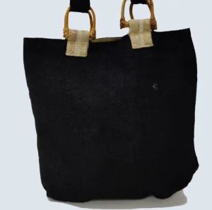 Black Fancy Jute Bag