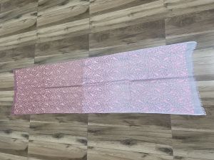 Cotton/Wool Ombre Dyed Embroidered Scarf