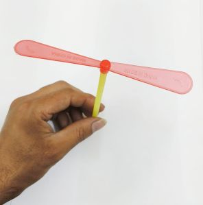 Plain Plastic Toy Flying Fan, For Baby Playing, Feature : Attractive Look