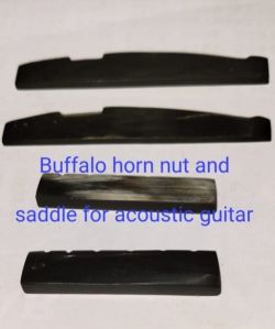 BUFFALO HORN NUT AND SADDLE FOR ACOUSTIC GUITAR