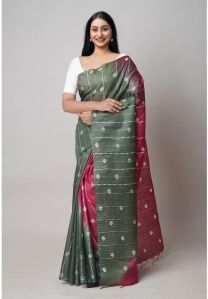 Attractive Collection's 🌾  🥻Kota Viscose silk saree with flag strip body