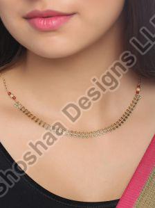 0421ABSH18-2416 Gold-Plated Handcrafted Minimal Design Chain