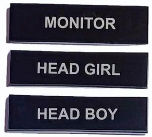 Black Rectangular Plastic Pocket Name Plate