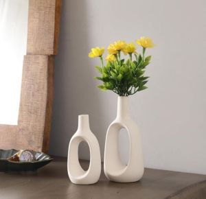 Ceramic Oval Shaped Vase