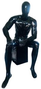 Fiber Glass Sitting Male Mannequin