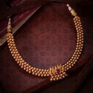 Antique Gold Thushi Necklace