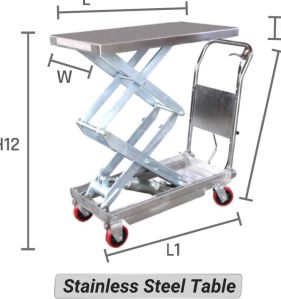 RB 140 Stainless Steel Hydraulic Scissor Table