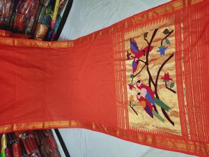 Handloom cotton masris silk paithani sarees