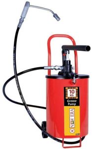 10kg Hand Operated Grease Dispensers with Hose, Gun &amp;amp; Wheels