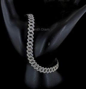 Diamond Cuban Link Bracelet, Diamond Bracelet, Dainty Bracelet, Minimalist Jewelry