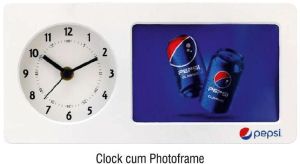Plastic Clock Cum Photo Frame