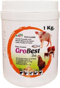(Metho Chelated Mineral Mixture For Cattle, Poultry & Aqua) (GroBest Forte 1 Kg.)