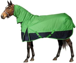 Green and Black Horse Winter Blanket