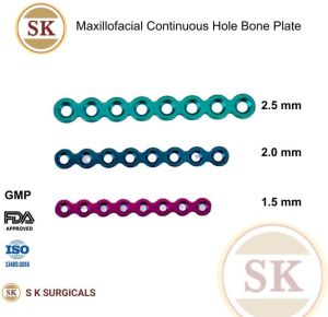 Oral Maxillofacial 2.5 MM Titanium Mini Bone Plate (Continuous)