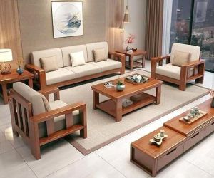 Household Wooden Sofa Set