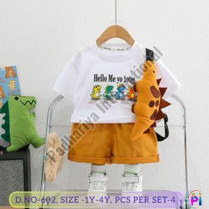 Printed Boys T Shirt with Shorts