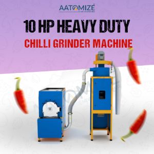 10HP Fully Automatic Chilli Grinding Machine Double Chamber (With Cyclone)