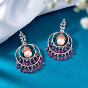 925 Sterling Rose Gold Roundabout Bliss Earrings