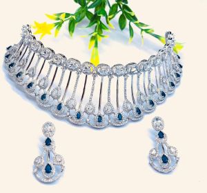 925 Sterling Silver Elegance Choker Necklace Set
