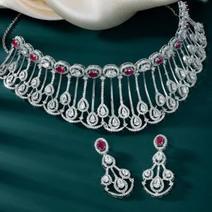925 Sterling Silver Elegance Choker Necklace Set..