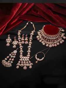 Petal Perfection Kundan Gold plated Wedding Collection Dulhan bridal Set