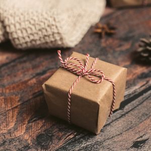 brown cardboard gift box