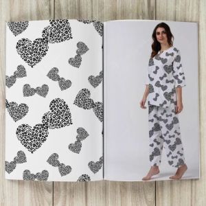 Leopard Heart Viscose Cotton Fabric