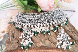 Fancy Sterling Silver Necklace Set