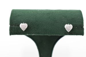 Heart Shape Sterling Silver Earrings