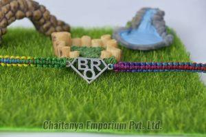 Cotton Bro Design Silver Rakhi